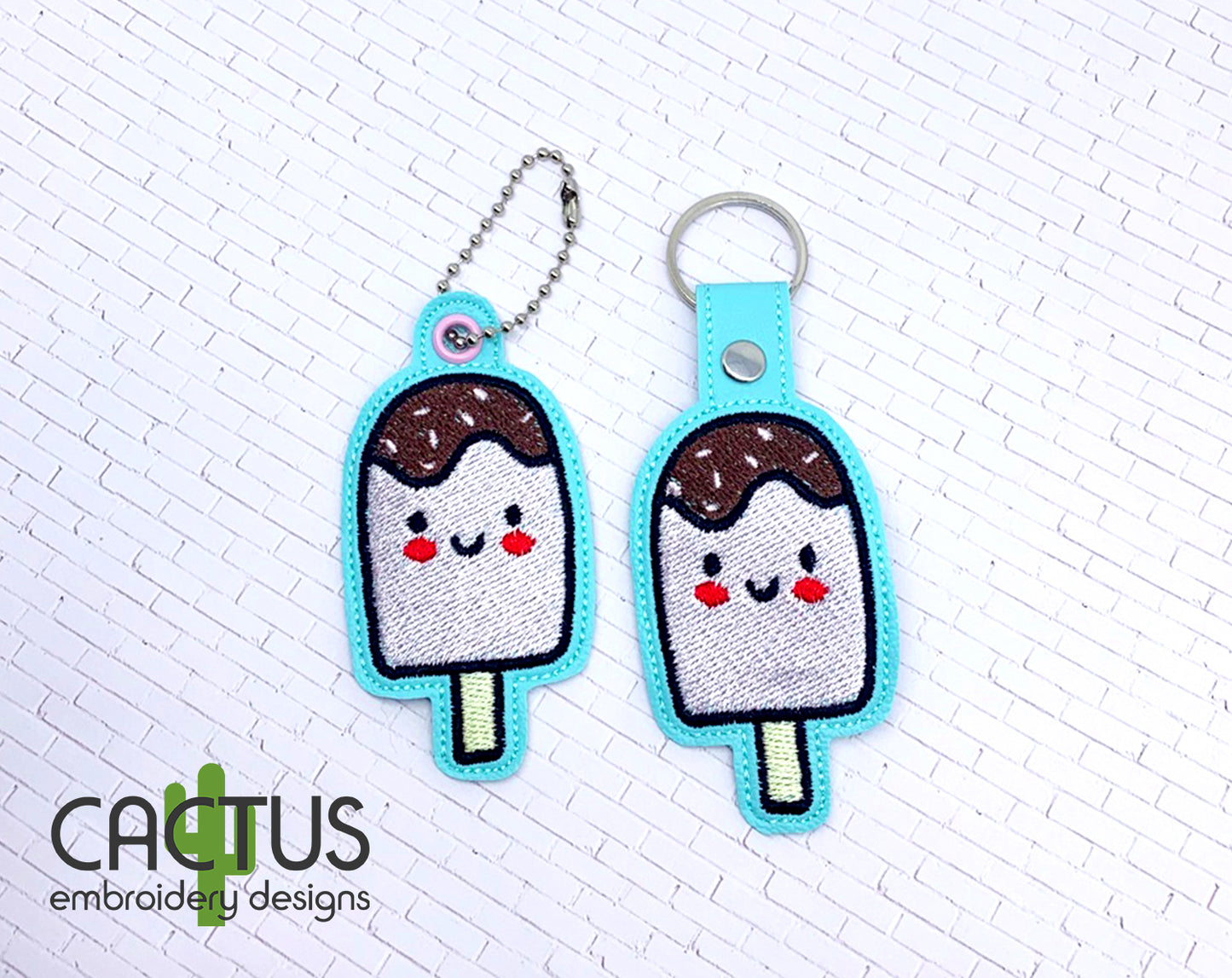 Popsicle Eyelet Fob, Snap Tab & Feltie