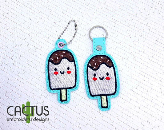 Popsicle Eyelet Fob, Snap Tab & Feltie