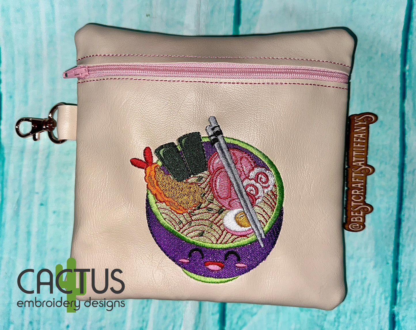 Ramen & Shrimp Embroidery Design