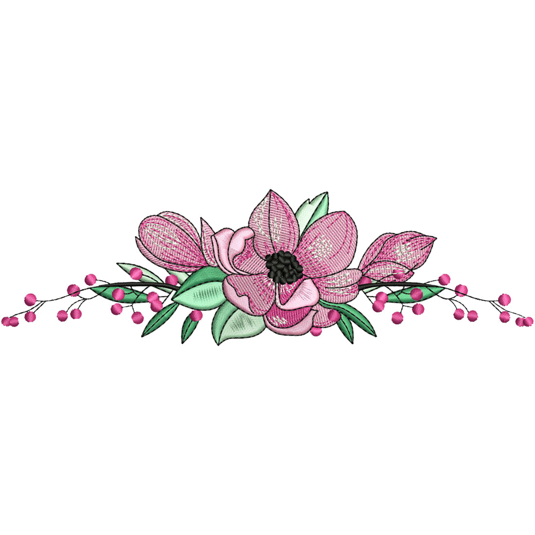 Sakura Blossom Embroidery Design