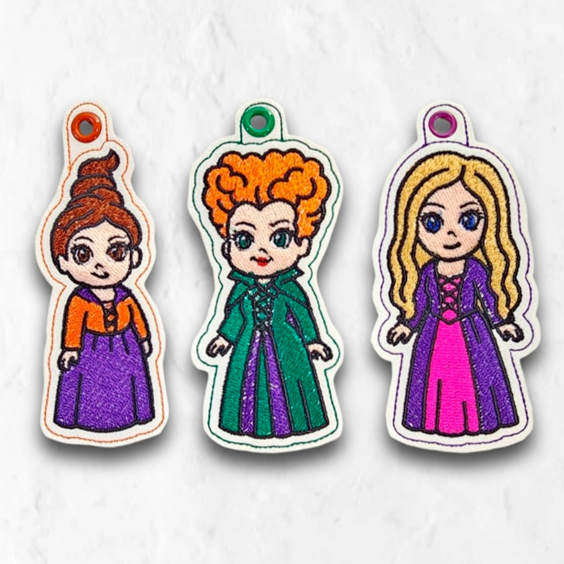 Sanderson Sisters Snap Tab & Eyelet Fob