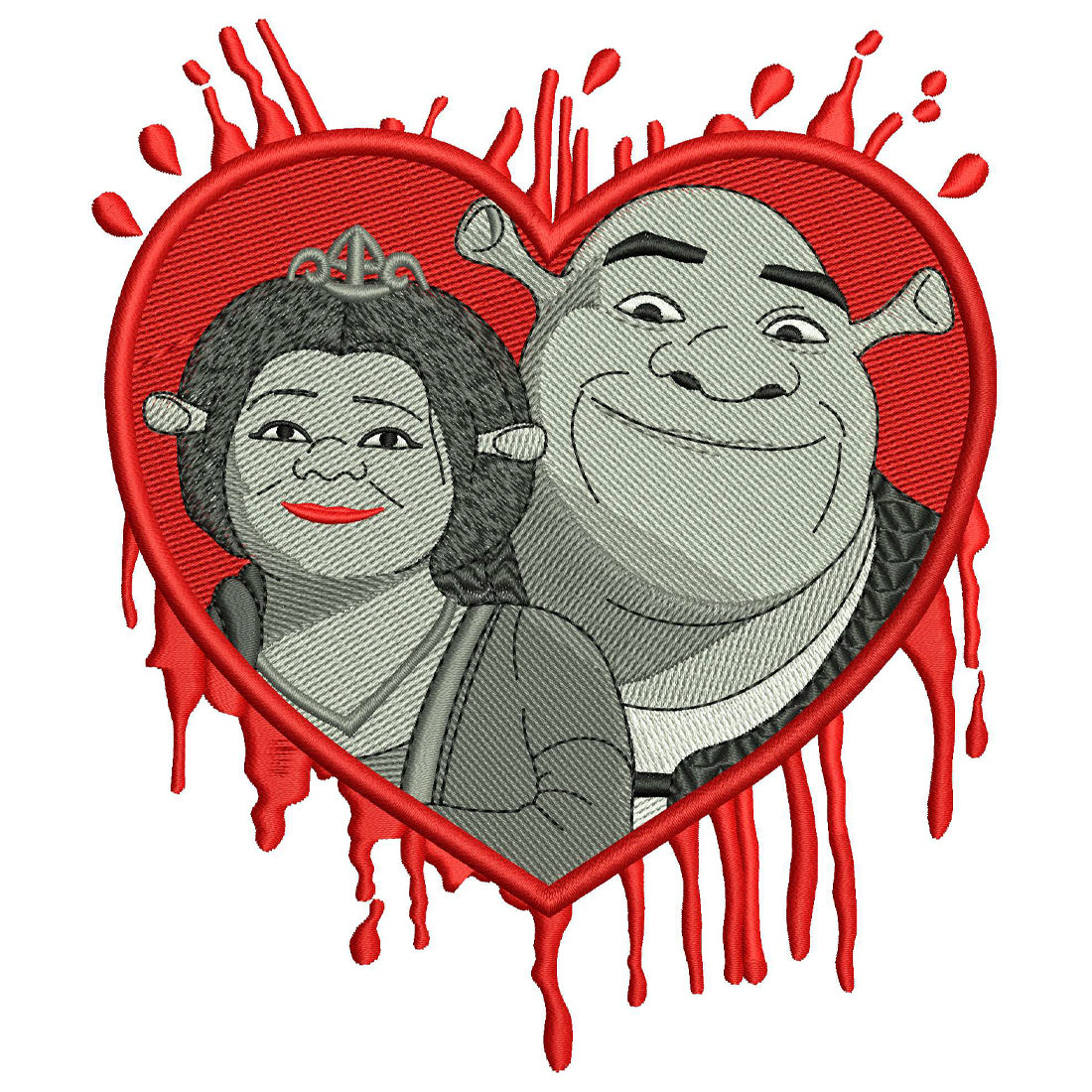 Ogre & Princess Embroidery Design