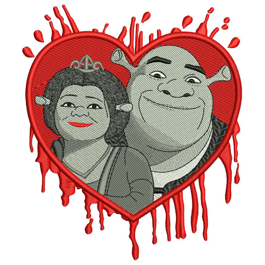Ogre & Princess Embroidery Design