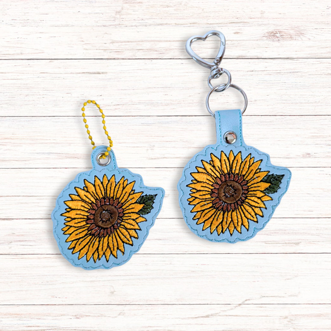 Sunflower Snap Tab & Eyelet Fob