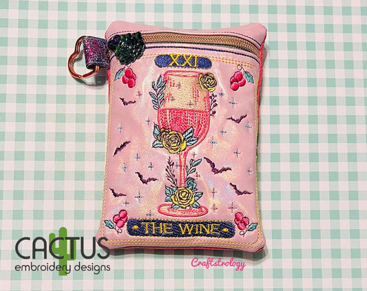 The Wine Card Zipper Bag