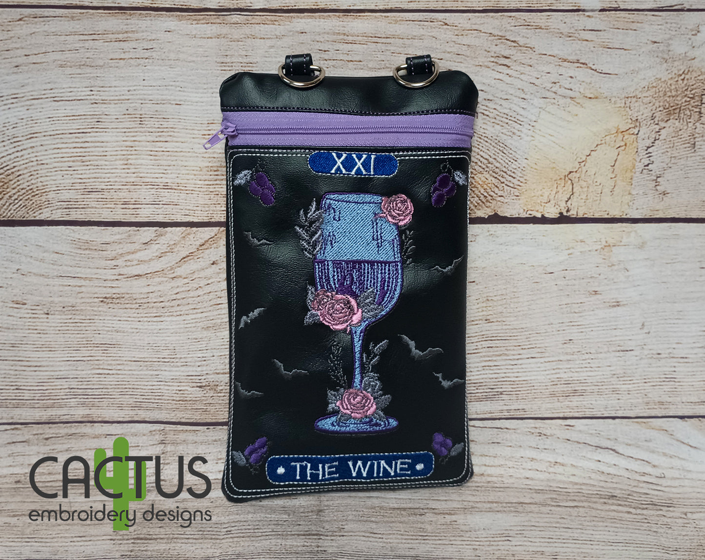 The Wine Card Zipper Bag