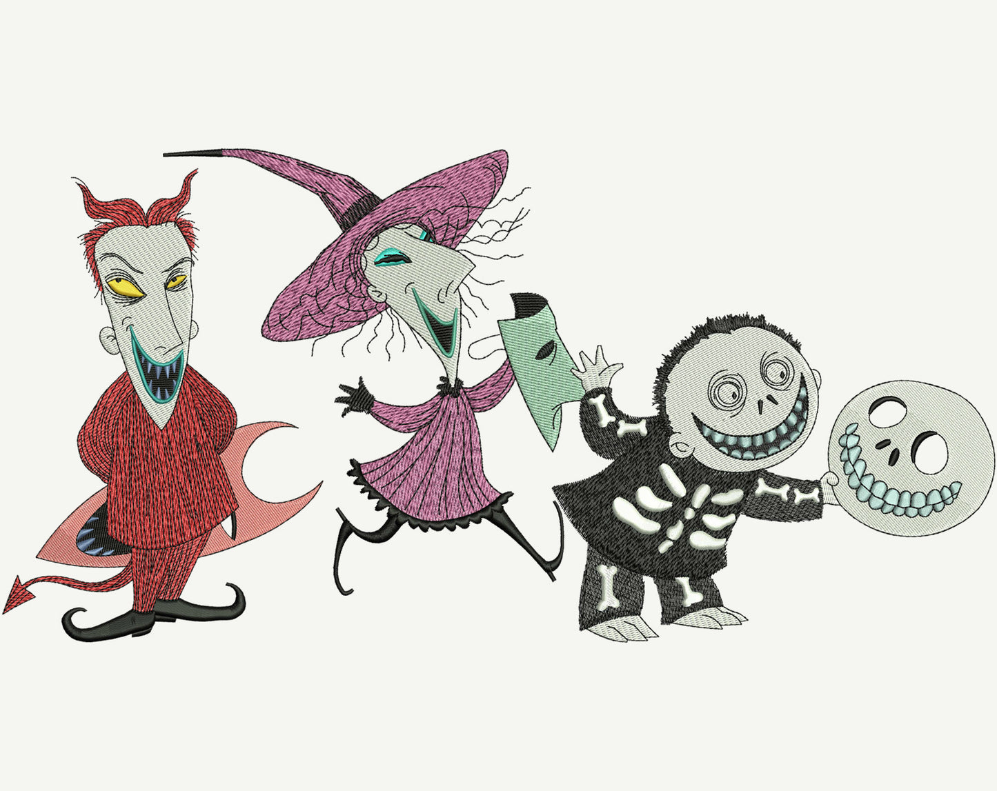 Trick or Treaters Embroidery Design