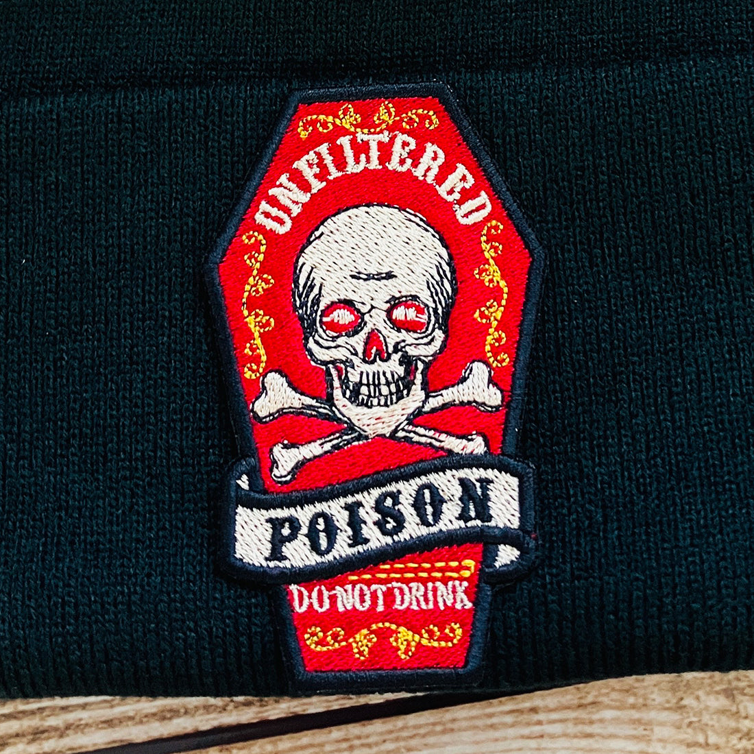 Unfiltered Poison Patch Embroidery Design
