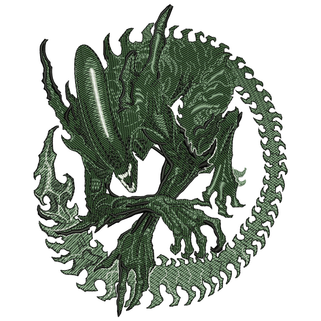 Alien Embroidery Design