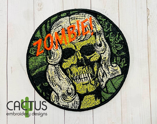 Zombie Chic Patch Embroidery Design