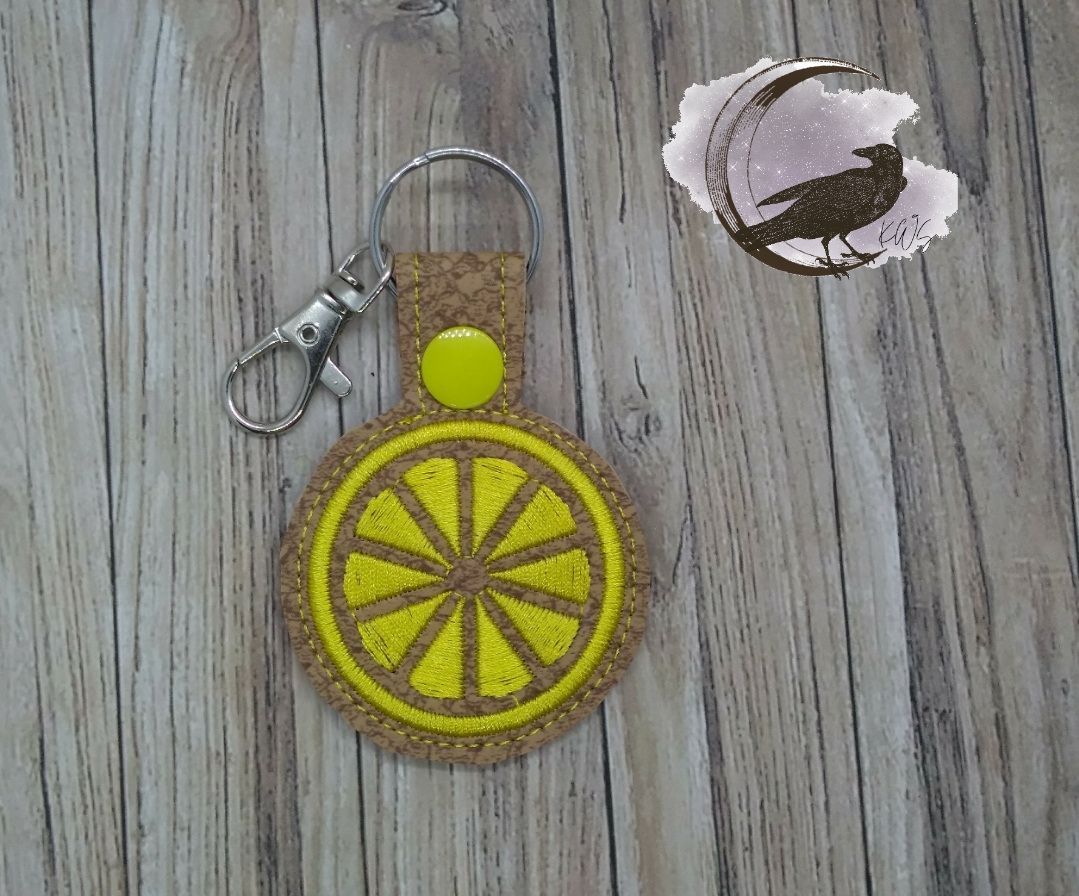Citrus Snap Tab & Eyelet Fob