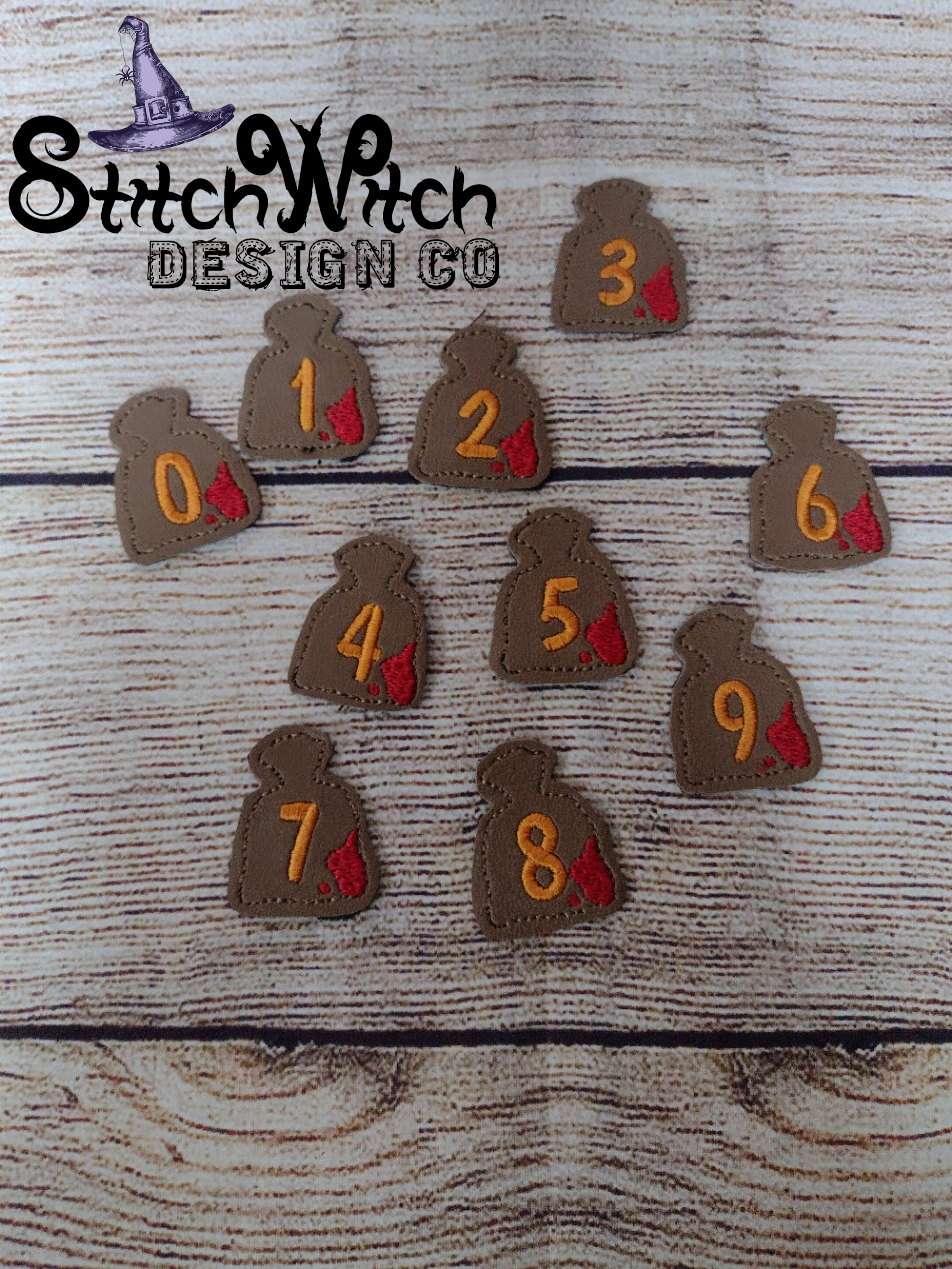 Sam Days till Halloween Countdown Embroidery Design