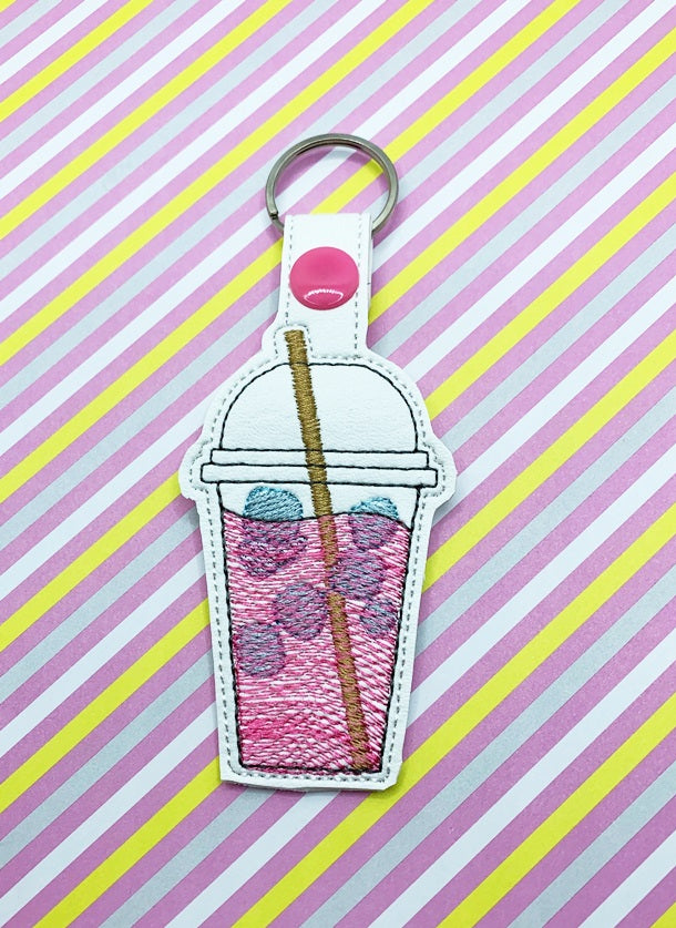Iced Drink Snap Tab & Eyelet Fob