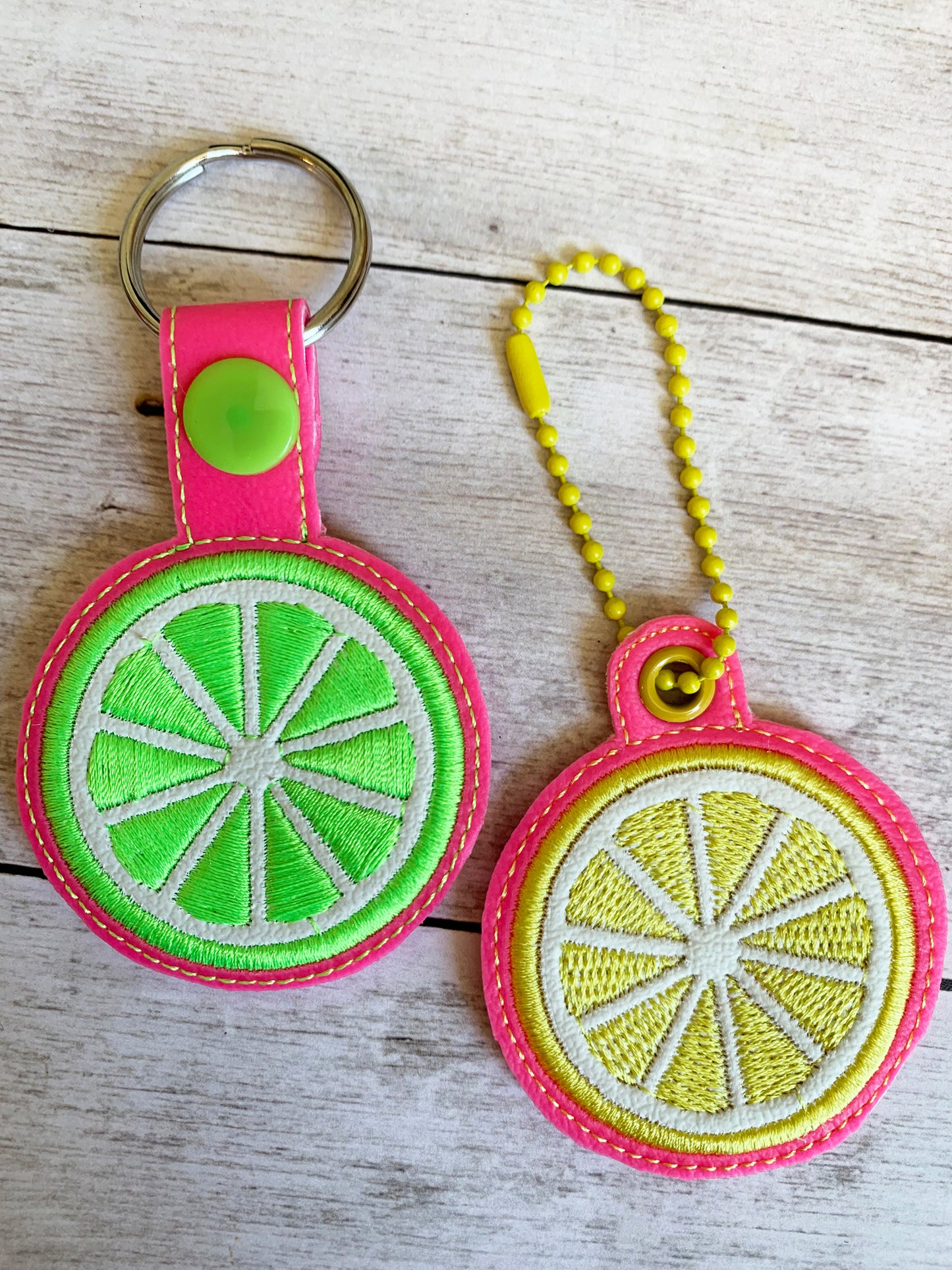 Citrus Snap Tab & Eyelet Fob