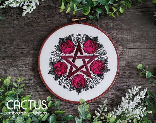 Pentagram Embroidery Design