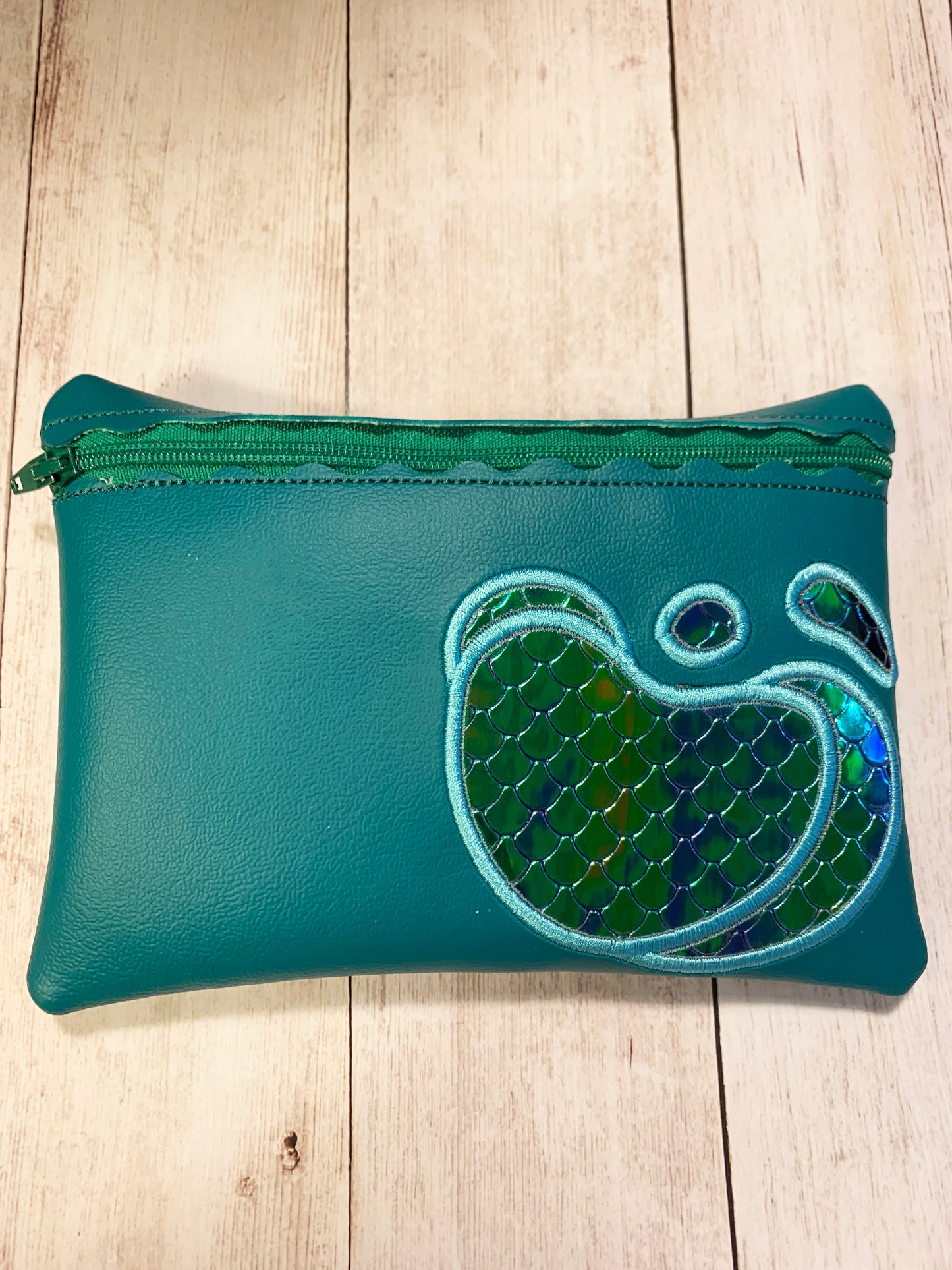 Liquid Splashes Applique Zipper Bag