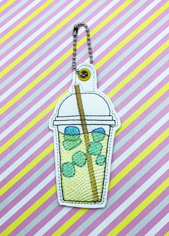 Iced Drink Snap Tab & Eyelet Fob