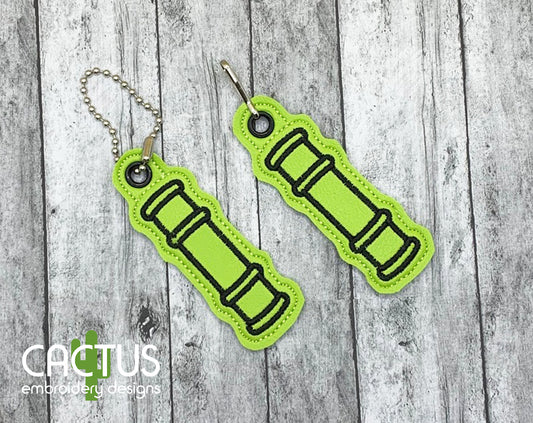 Bamboo Snap Tab & Eyelet Fob