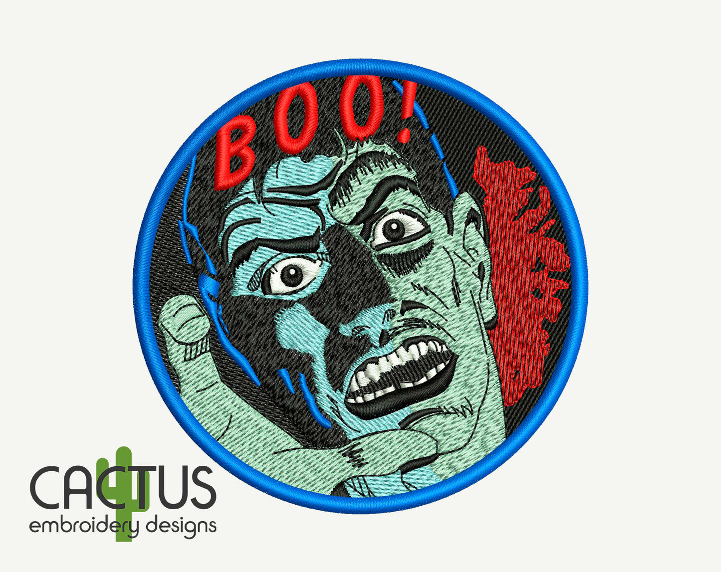 Boo Patch Embroidery Design