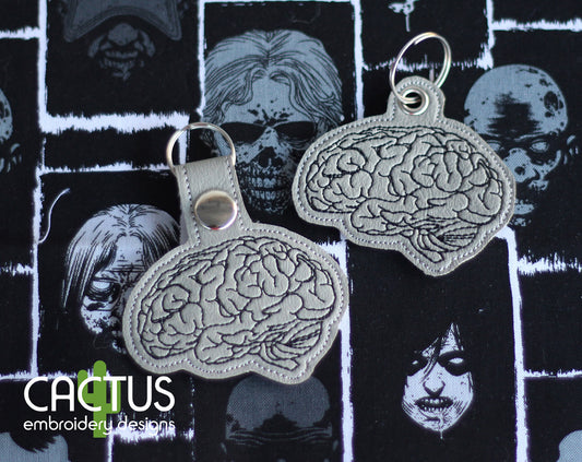 Brain Eyelet Fob & Snap Tab