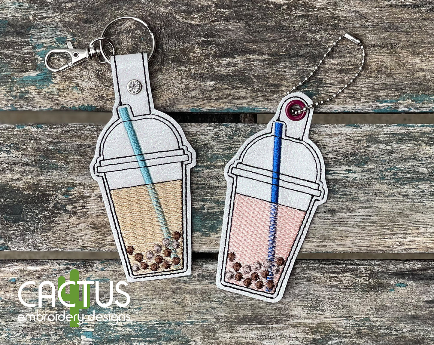 Bubble Tea Snap Tab & Eyelet Fob