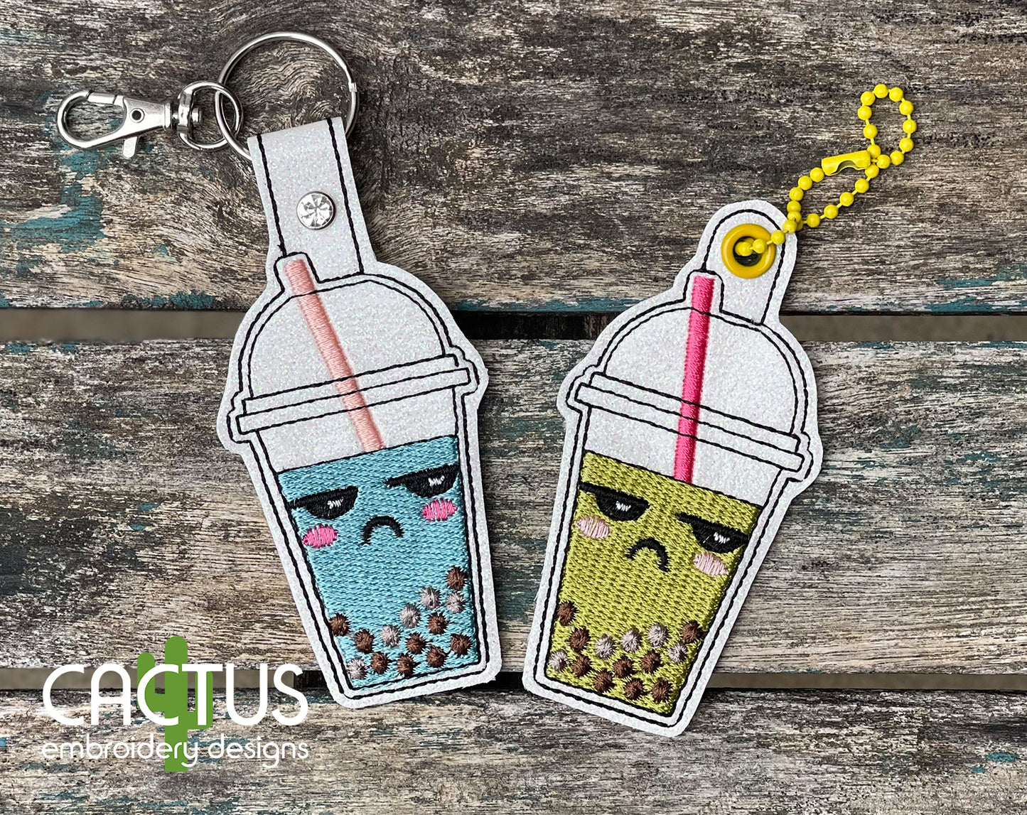 Bubble Tea Snap Tab & Eyelet Fob