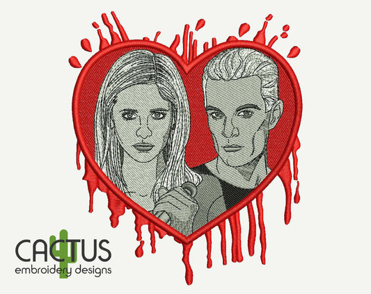 Slayer and Vampire Embroidery Design