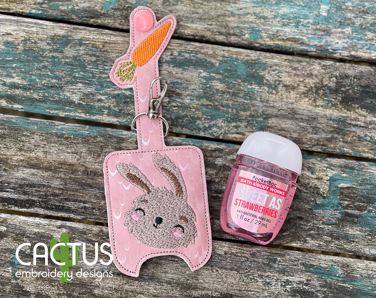 Bunny Set of Zipper Bags, Charm\Zipper Pull & Sanitizer Holder