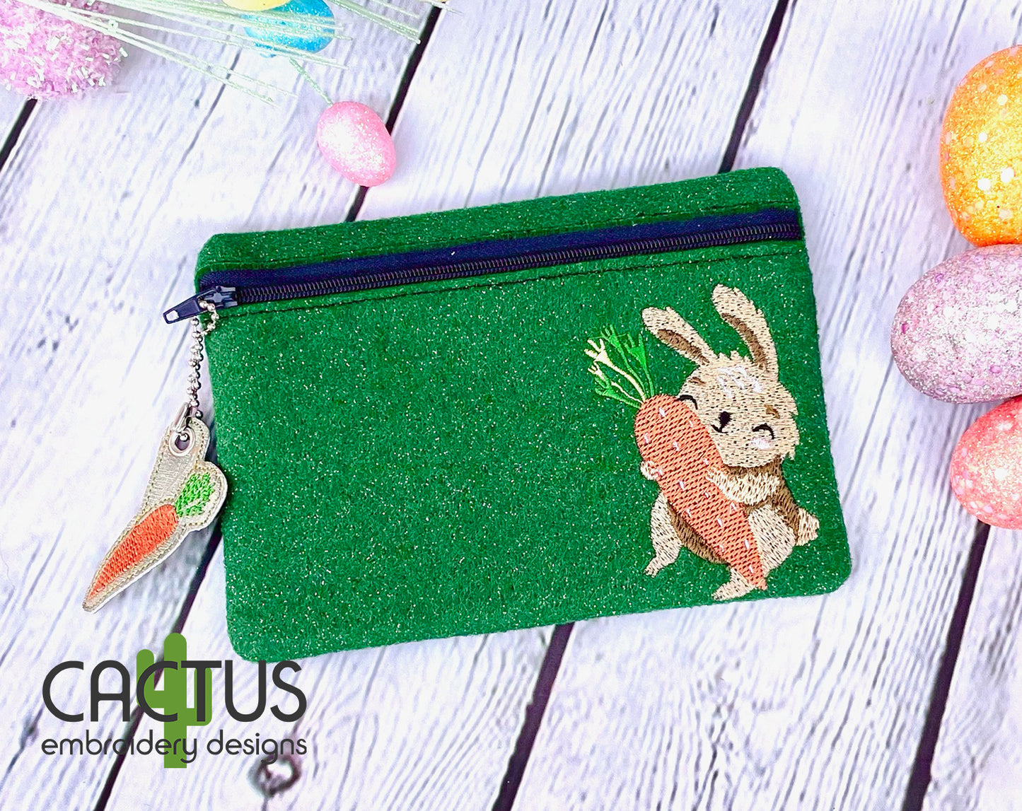 Bunny Set of Zipper Bags, Charm\Zipper Pull & Sanitizer Holder