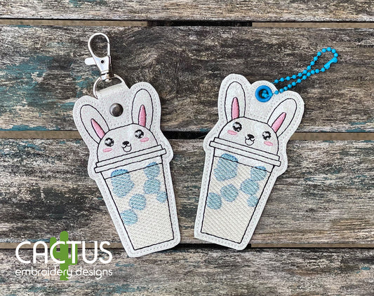 Bunny Drink Snap Tab & Eyelet Fob
