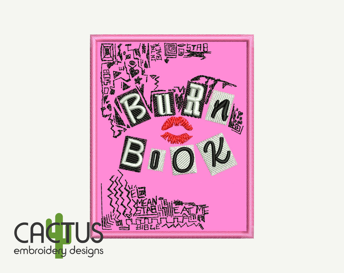 Burn Book Patch Embroidery Design