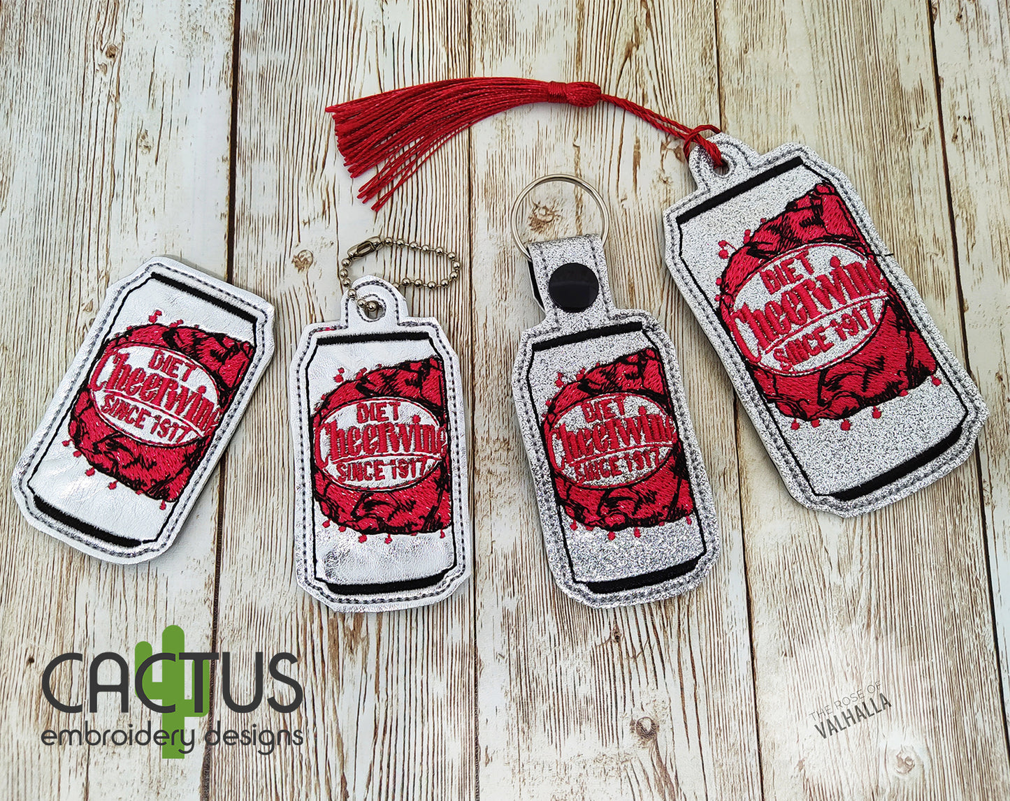 CW Diet Drink Set of Bookmark\Bag Tag, Eyelet Fob, Feltie, Snap Tab & Sanitizer Holder