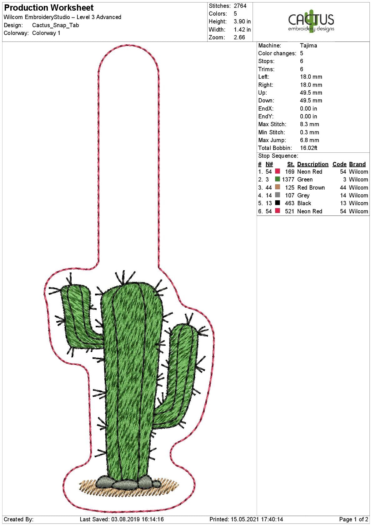Cactus Snap Tab