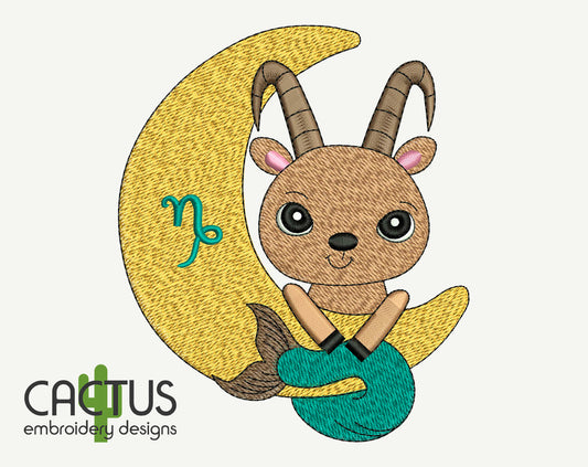 Capricorn Embroidery Design