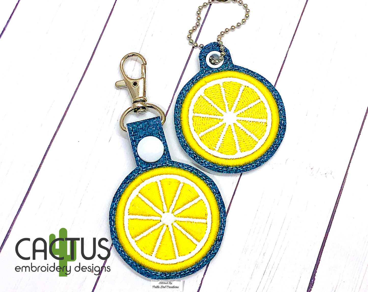 Citrus Snap Tab & Eyelet Fob