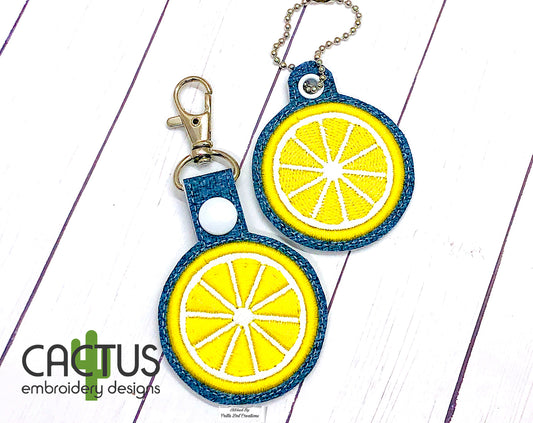 Citrus Snap Tab & Eyelet Fob
