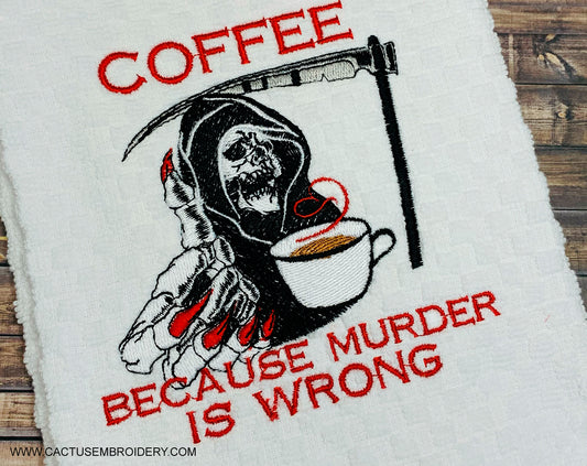Coffee BMIW Embroidery Design