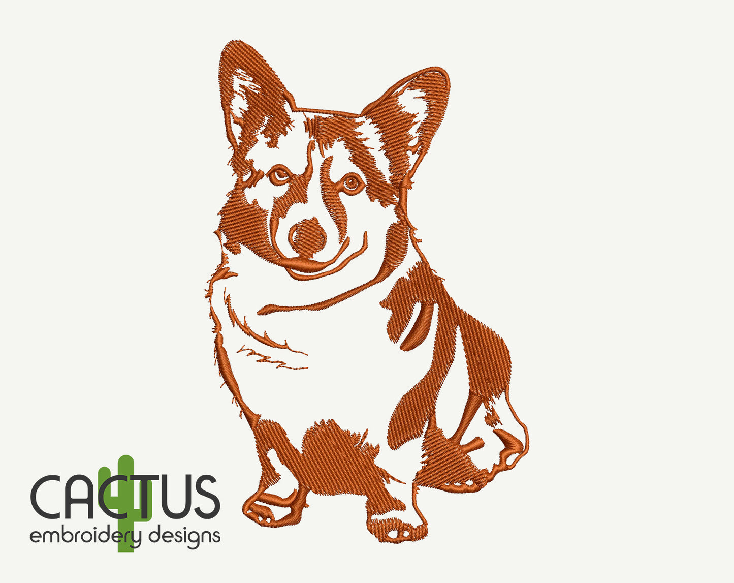 Corgi Embroidery Design