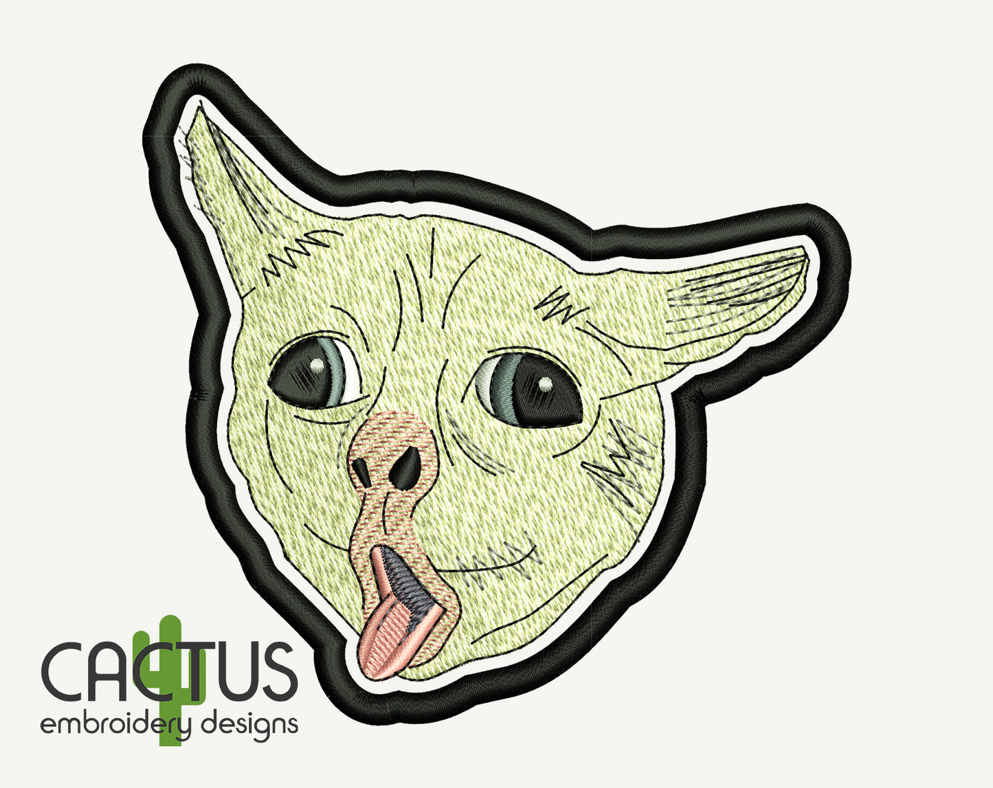 Coughing Cat Patch Embroidery Design & Sanitizer Holder