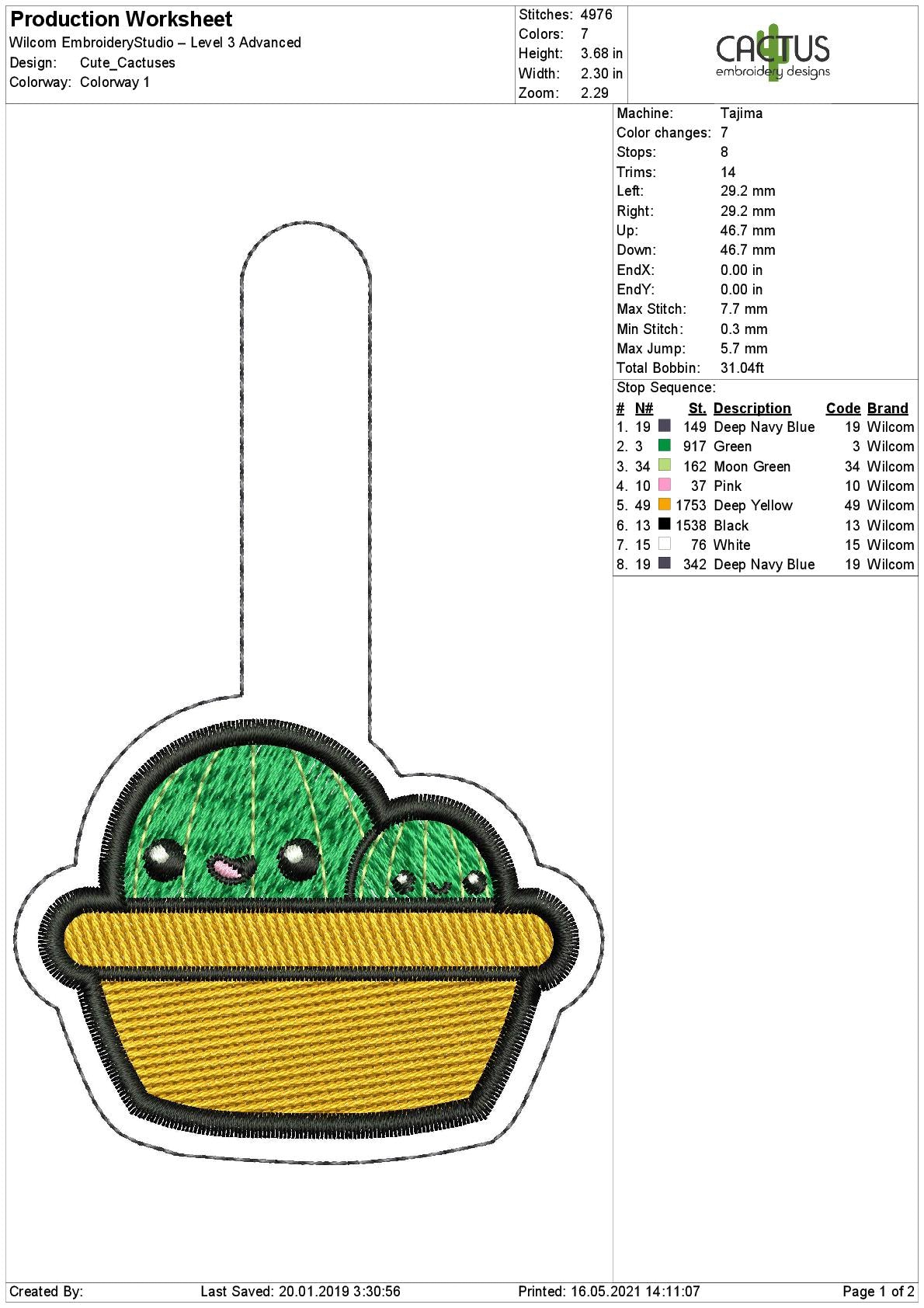 Cute Cactuses Snap Tab