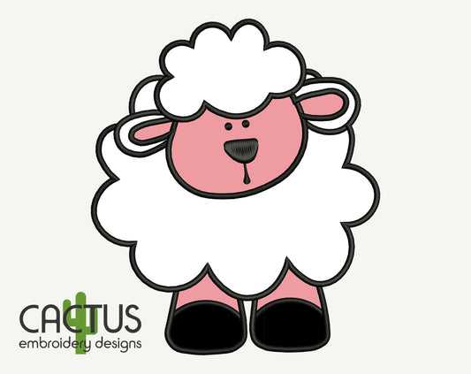 Little Lamb Applique Embroidery Design