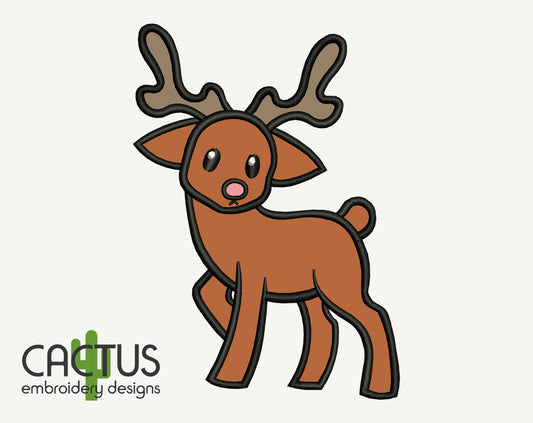 Little Fawn Applique Embroidery Design