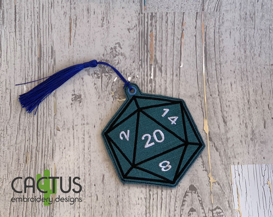 D20 Dice Bookmark\Bag Tag