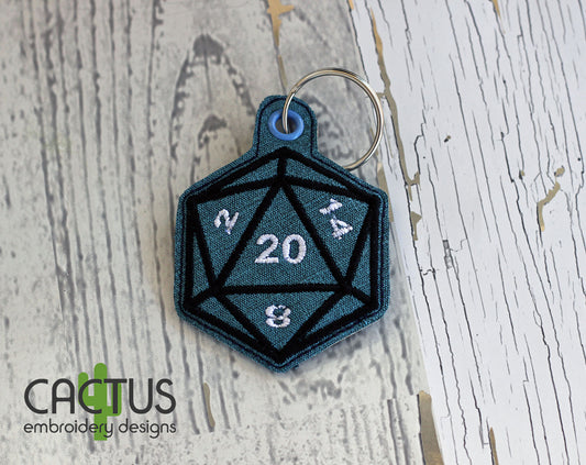 D20 Dice Eyelet Fob