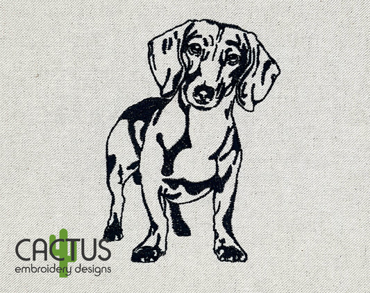 Dachshund Embroidery Design