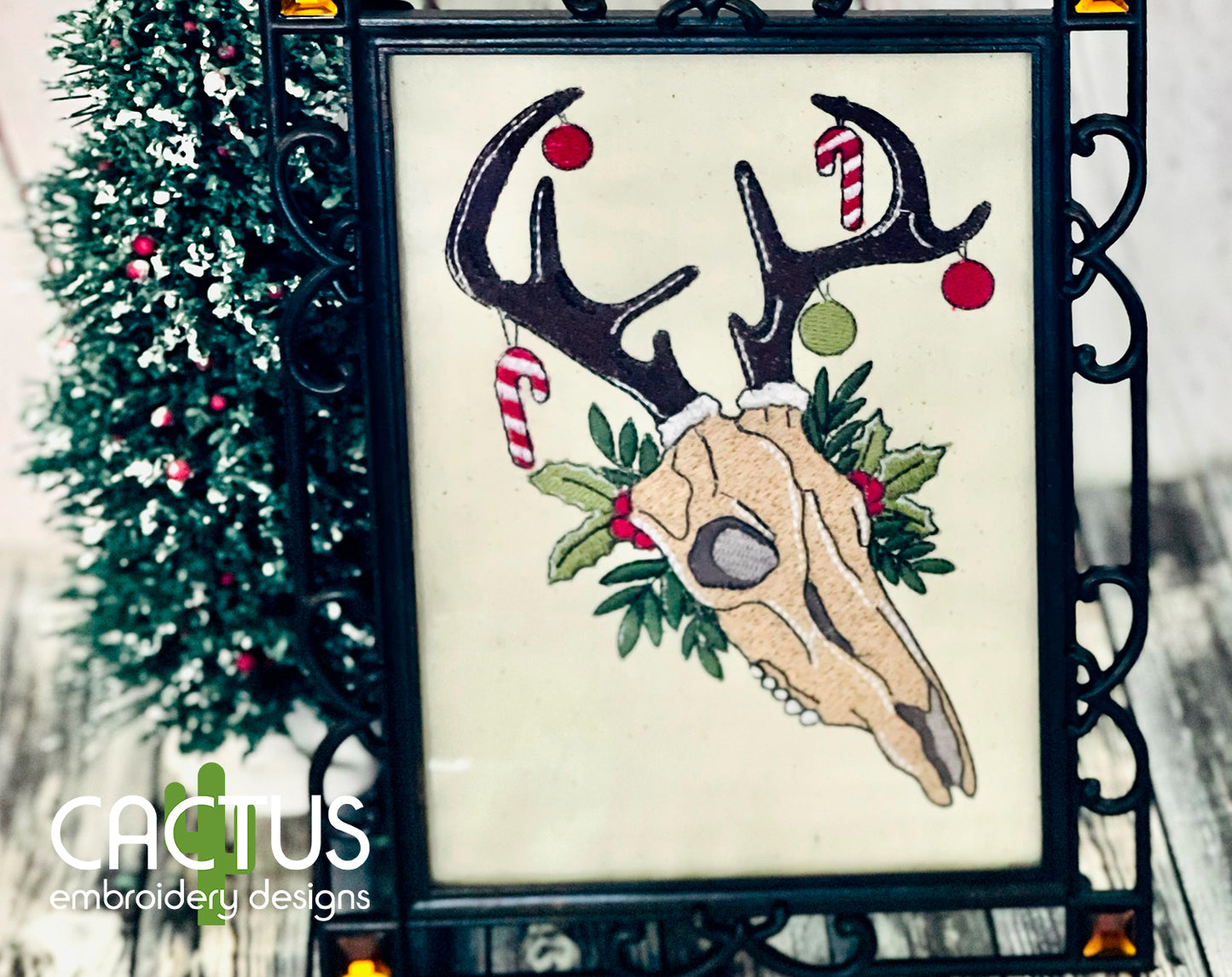 Deer Skull Embroidery Design