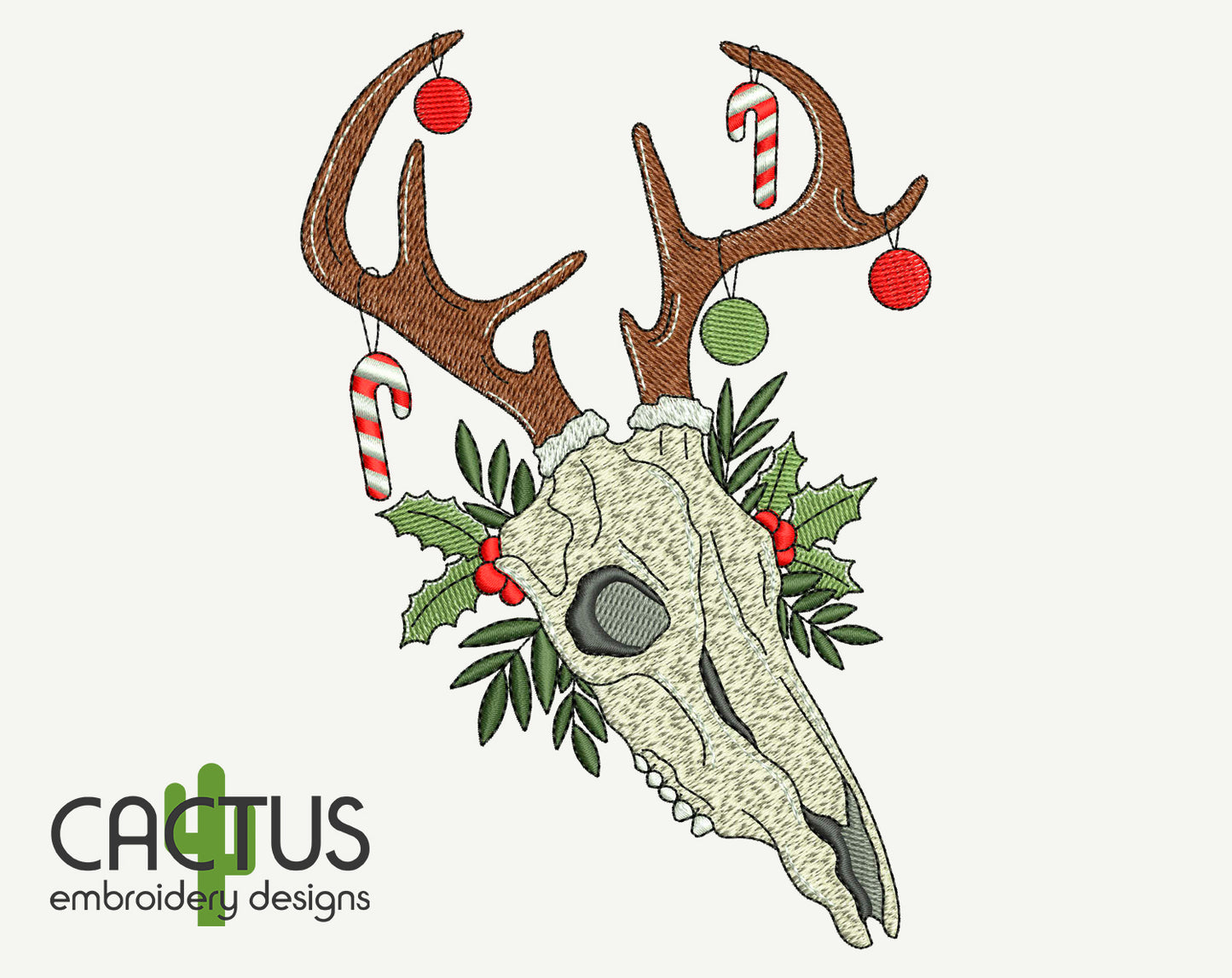 Deer Skull Embroidery Design