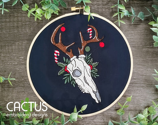 Deer Skull Embroidery Design