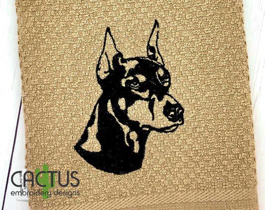 Doberman Embroidery Design