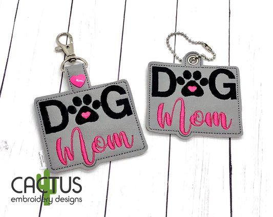 Dog Mom Snap Tab & Eyelet Fob